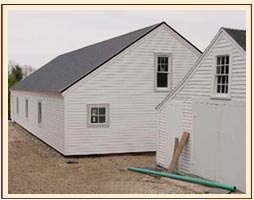 Timber frame pool enclosure built in Hiram Maine